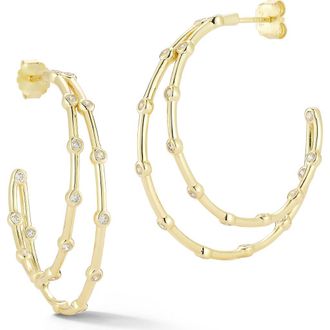 Glaze Jewelry Cubic Zirconia Double Hoop Earrings in Gold at Nordstrom Rack