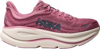 Hoka One One Womens Bondi 9 Running Shoes In Lingonberry/cranberry