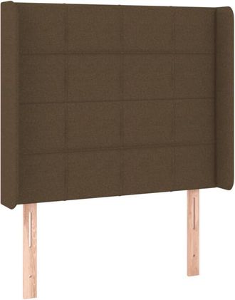 vidaXL Cabecero Con Led De Tela Marr&oacute;n Oscuro 93x16x118/128 Cm Vidaxl