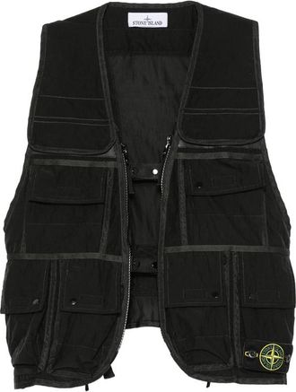 Stone Island Logo-patch Multi-pocket Gilet