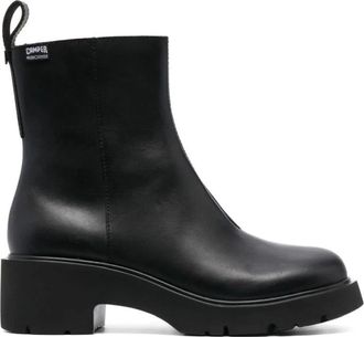 Camper Milah Boots - Dames - Enkellaarsjes - Zwart - 36 EU - Leer - Schoenen