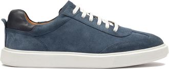 Kazar Marineblauwe su&egrave;de sneakers met witte zool - Heren - Sneakers - Blauw - 44 EU - Su&egrave;de - Schoenen