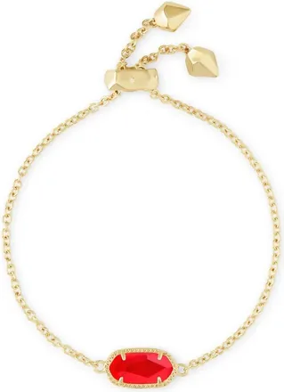 Kendra Scott Womens Elaina Adjustable Chain Bracelet In Red Illusion