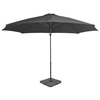 Berkfield Home Outdoor Umbrella with Portable Base Anthracite in Grey