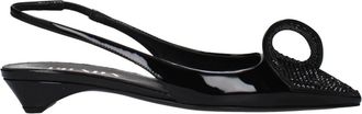 Prada Pumps, female, Black, Size: 8 US Patent Leather Sandals
