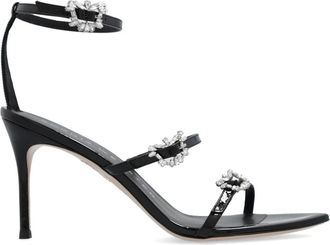 Sophia Webster Grace crystal-embellished sandals - women - Calf Leather/Leather/Leather - 39 - Black