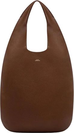 A.P.C. Le Neige Tote - Dames - Shoppers - Bruin - ONE Size - Leer - Tassen