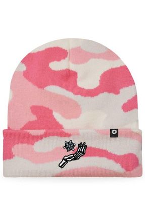 Dalix Chill Touch Beanie in Pink Camo at Nordstrom