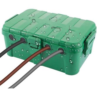 Elle Caja De Distribuci&oacute;n Impermeable De 34,5 X 24 X 12 Cm - Ip54 Para Uso En Exteriores - 6 Cables De Entrada - Polipropileno Ign&iacute;fugo Y Duradero