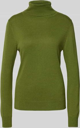 Tom Tailor Regular Fit Rollkragenpullover aus Baumwoll-Viskose-Mix in Gruen, Größe XS