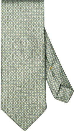 Eton Chain Pattern Silk Tie in Light Green at Nordstrom