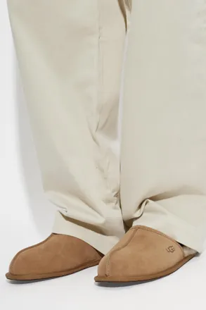 UGG Suede Scuff Slippers, Mens, Brown