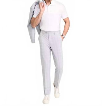Alfani Mens Slim-Fit Suit Pants In Plaid Gray