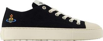 Vivienne Westwood Sneakers, female, Black, Size: 11 US Plimsoll Low Sneakers