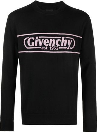 Givenchy logo-intarsia wool jumper - men - Wool - S - Black
