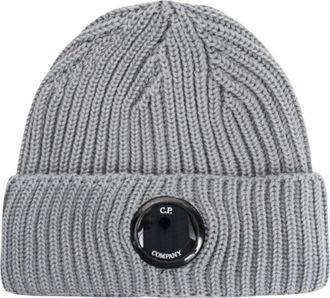 C.P. Company Stijlvolle Lens Bonnet voor Alle Weersomstandigheden - Heren - Hoeden - Grijs - ONE Size - Accessoires