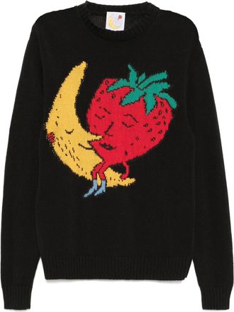 Sky High Farm Maglione con stampa grafica - Nero