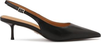 Kazar Zwarte slingback pumps - Dames - Pumps - Zwart - 37 EU - Leer - Schoenen