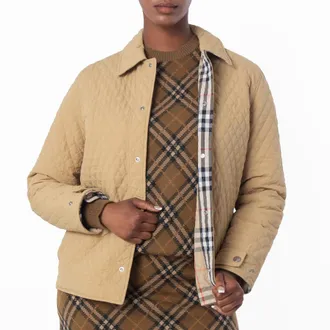 Burberry Reversible Quilted Check Nylon Jacket, Size X-Small