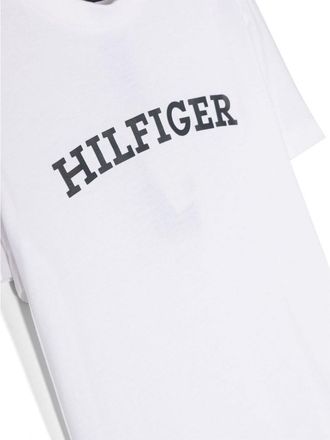 Tommy Hilfiger Logo-Embroidered T-Shirt - White