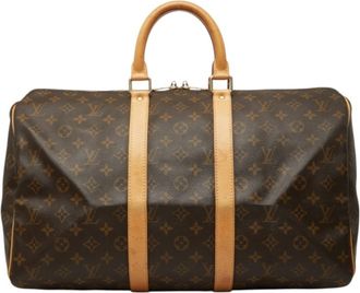 Louis Vuitton Brown Pvc Leather Boston Bag (Pre-Owned)