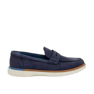 Hush Puppies Mens Hush Puppies Leo Penny Loafer Navy LEOPENNY-NAVY