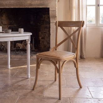 Maisons du monde Silla de cafeter&iacute;a de haya y bamb&uacute;