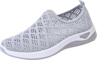 Generic Womens Trainers, Womens Sport and Outdoor Shoes, Womens Summer New Breathable Trainers - Trendy Versatile Sports Shoes for Women Grey