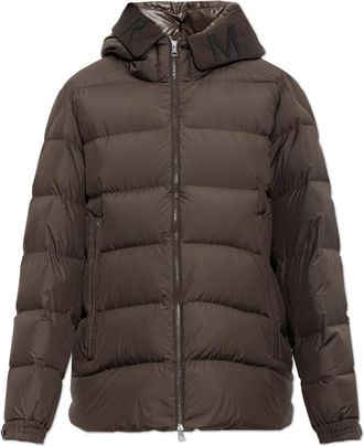 Moncler Orvelle Down Jacket - Heren - Gewatteerde jassen - Bruin - M - Polyester - Jassen
