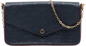 Louis Vuitton Pre-owned Clutches, female, Blue, Size: ONE SIZE Pre-owned Leather Crossbody Bag