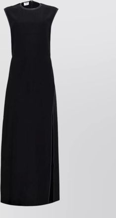 Filippa K maxi dress sleeveless cut out back contrast