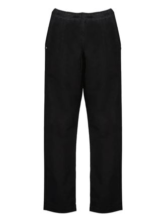 Japan Rags Nikko elastische broek met logopatch - Zwart