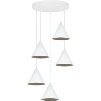 OEM L&aacute;mpara Colgante Soho Blanca 5pl 14cm E14