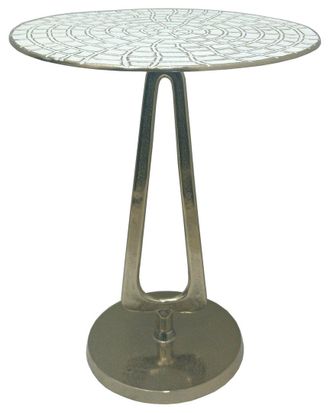 Sagebrook Home 20X16in Seashell Pattern Top Accent Table