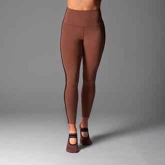 Tavi High Waisted 7/8 Stripe Legging in Clove Ebony at Nordstrom, Size Xx-Large