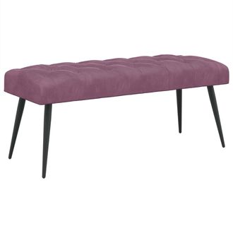 vidaXL Banco Con Tapicer&iacute;a Con Botones Morado 110 X 40 X 46 Cm Vidaxl