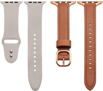 Posh Tech Assorted 2-Pack Apple Watch Watchbands in Brown /Starburst at Nordstrom, Size 44Mm