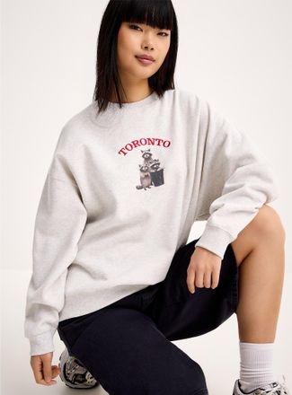 Twik Womens Oversized destination fleece sweatshirt