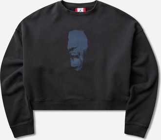 Nike Jordan Men s In1House Crop Crewneck Sweatshirt Black