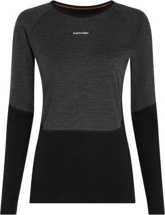 Icebreaker Merino 200 Oasis+ L/S Crewe Merinounterw&auml;sche f&uuml;r Damen | schwarz