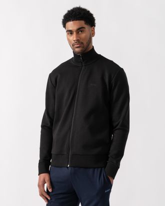 HUGO BOSS Mens Skaz Full Zip Sweatshirt in Black Cotton - Size X-Large