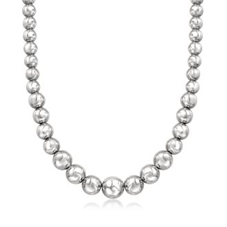 Ross-Simons Italian 10-16mm Sterling Silver Graduated Bead Necklace