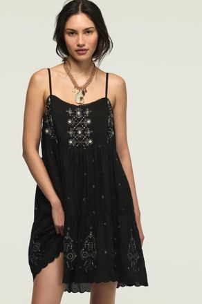 Lucky Brand Womens Marakesh Tiered Mini Dress