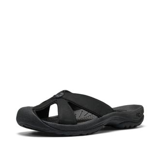 Keen womens Bali Slip on Leather Sandals Closed Toe, Black/Black, 7.5 UK