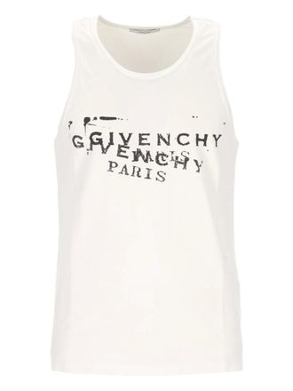 Givenchy logo-print tank top - Wit