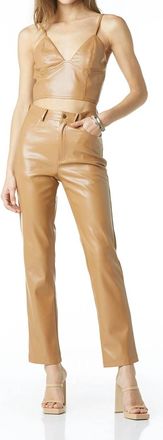 Tart Collections Morgan Vegan Leather Pants In Soft Brown