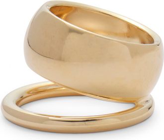LADY GREY Halo Double Band Ring in Gold at Nordstrom, Size 6