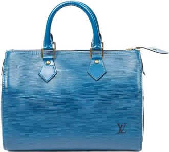 Louis Vuitton Borsa tote Speedy 25 goffrata - Blu