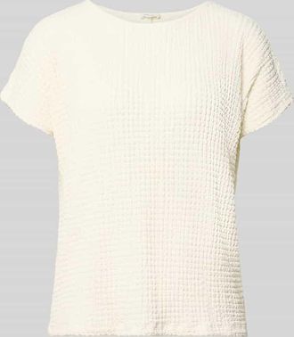 s.Oliver Red Label Relaxed Fit T-Shirt mit Strukturmuster in Weiss, Gr&ouml;&szlig;e 34