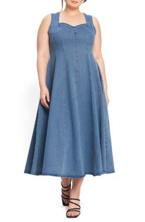 Flying Tomato Denim Maxi Dress in Medium Indigo at Nordstrom Rack, Size 1 X